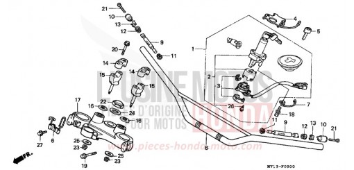 HANDLE PIPE/TOP BRIDGE XRV750V de 1997